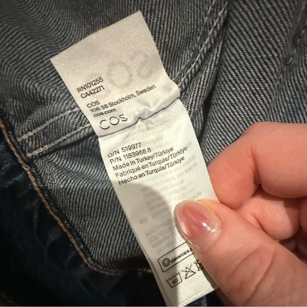 COS Cropped Dark Denim Jacket - Picture 6 of 6
